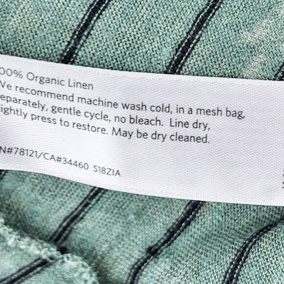 Eileen Fisher Women’s Tank Top Small Size Petite Nori Signature Striped Green - Picture 5 of 5